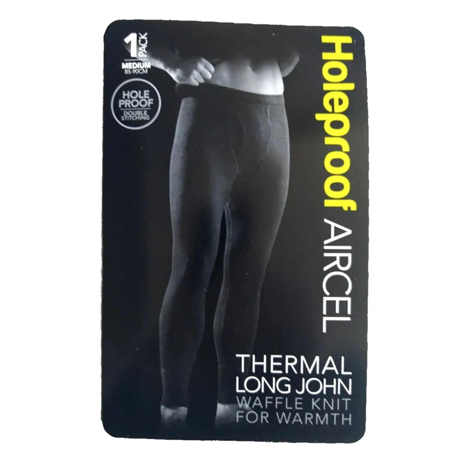 2x Holeproof Aircel Thermal Mens Black White Long Johns Pants Underwear MYPY1A Base Layer