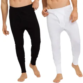 2x Holeproof Aircel Thermal Mens Black White Long Johns Pants Underwear MYPY1A Base Layer