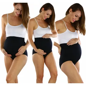 3-Pack: ToBeInStyle Women's High Waist Over The Bump Maternity Underwear