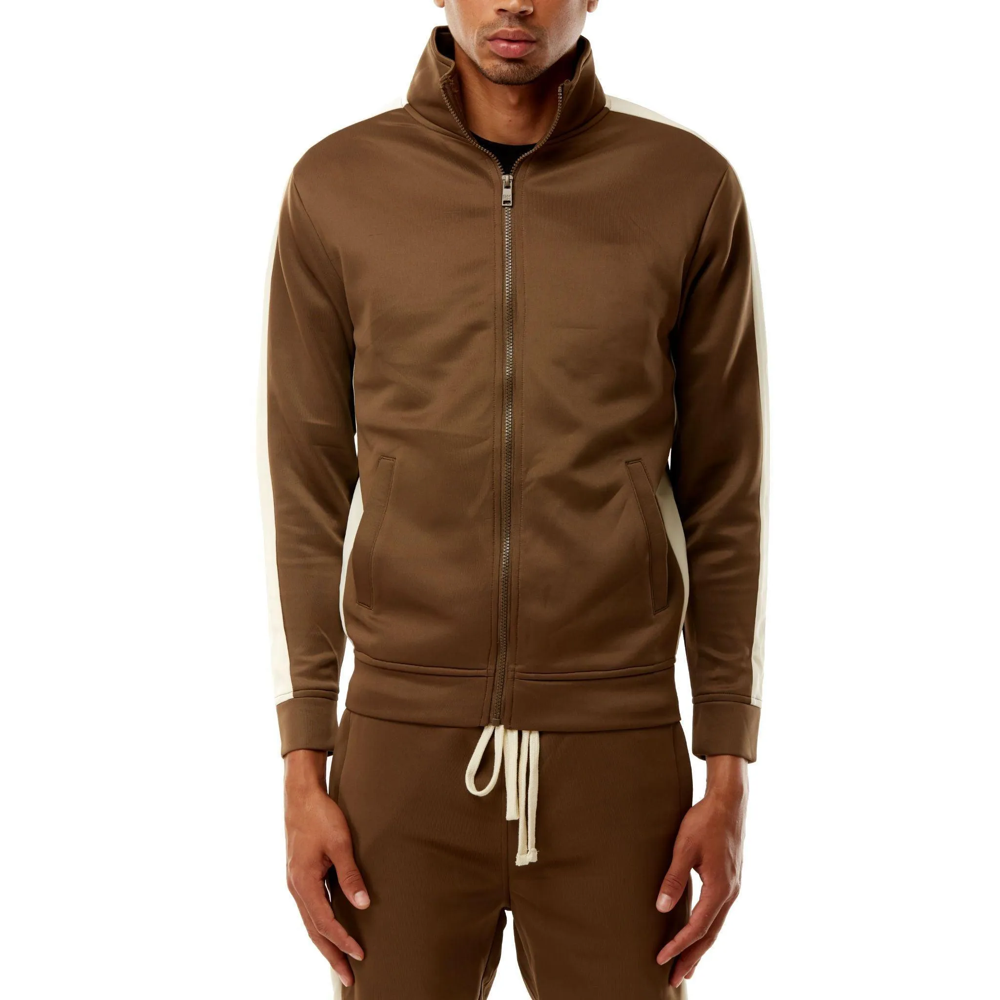 501 Track Jacket - Olive/Cream