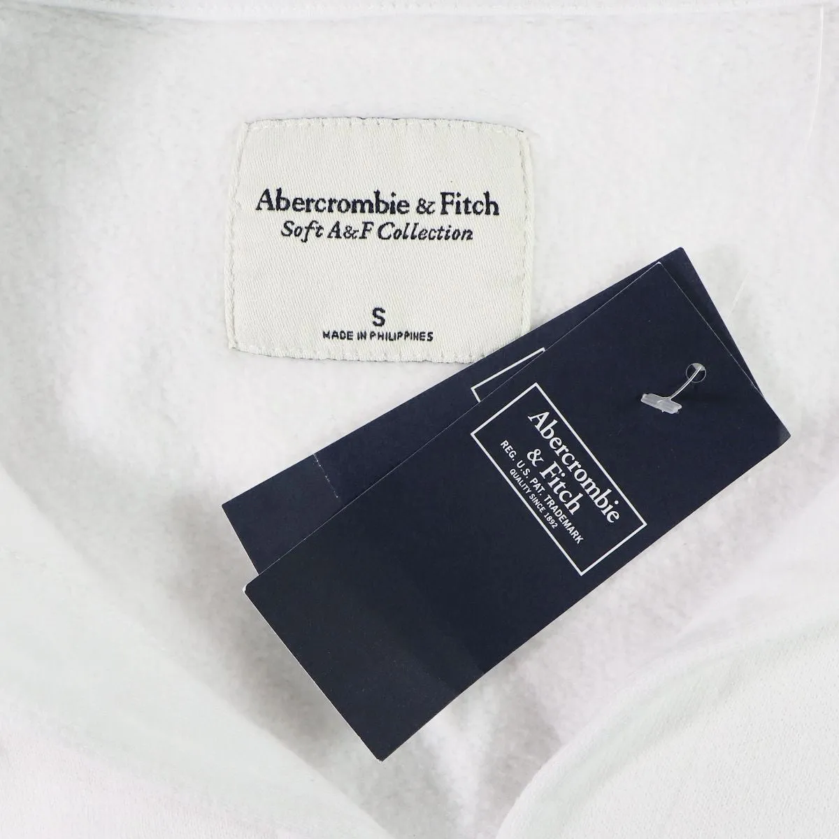 Abercrombie & Fitch Soft Collection Crop-Top Sweater - White/Small
