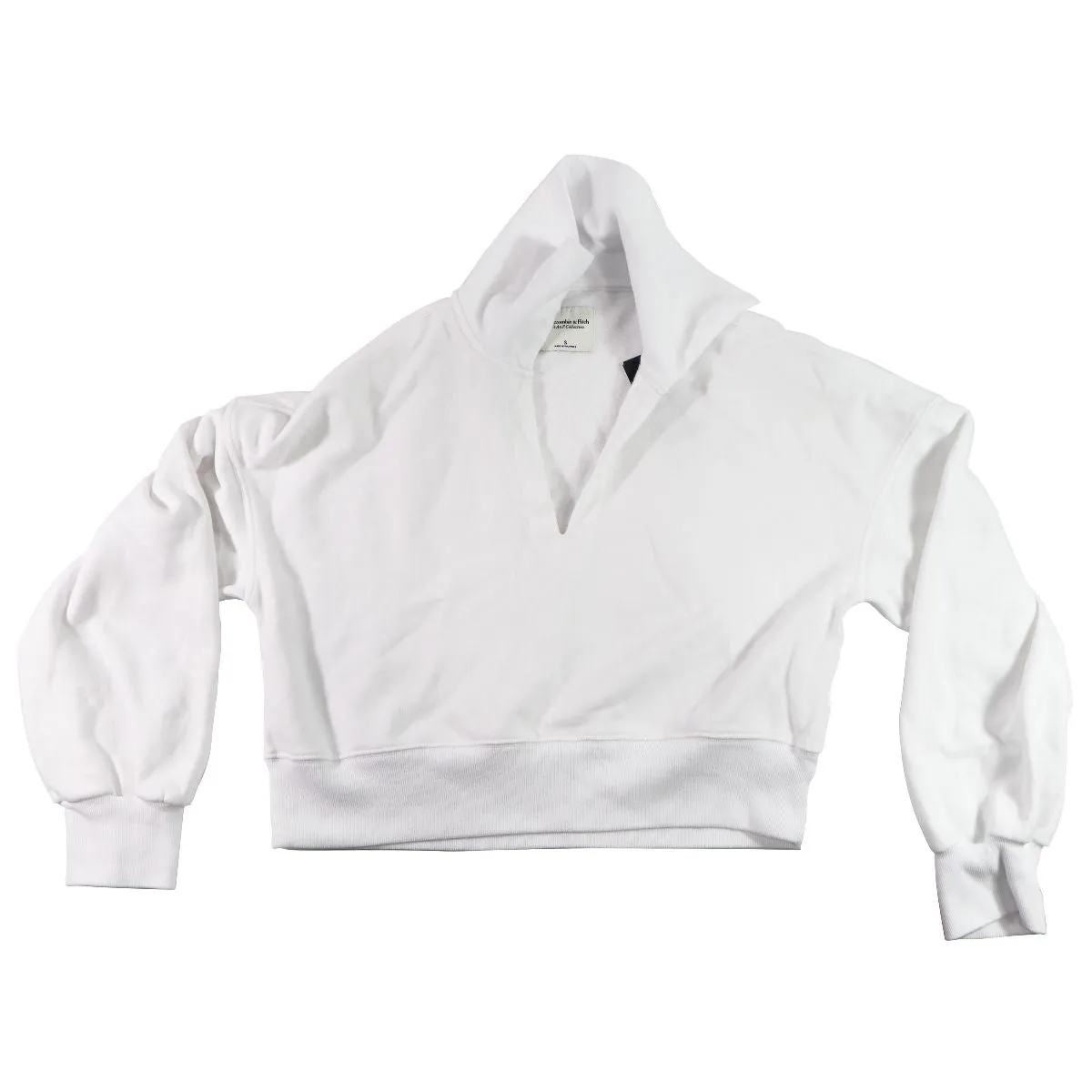 Abercrombie & Fitch Soft Collection Crop-Top Sweater - White/Small