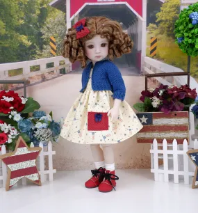 American Flag - dress with sweater & boots for Ruby Red Fashion Friends doll