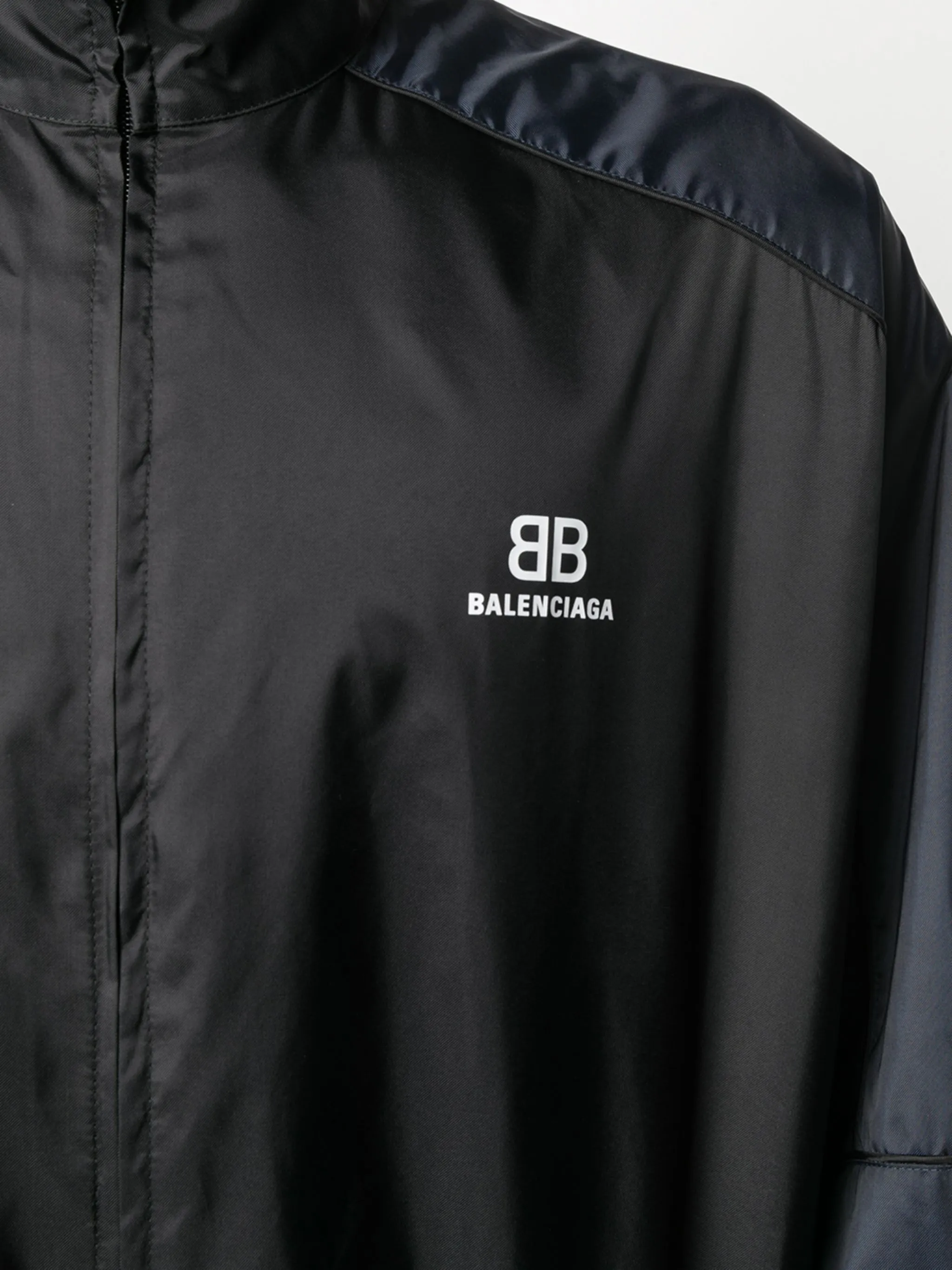 BALENCIAGA BB Zip-up Track Jacket Navy/White