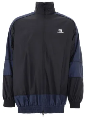 BALENCIAGA BB Zip-up Track Jacket Navy/White