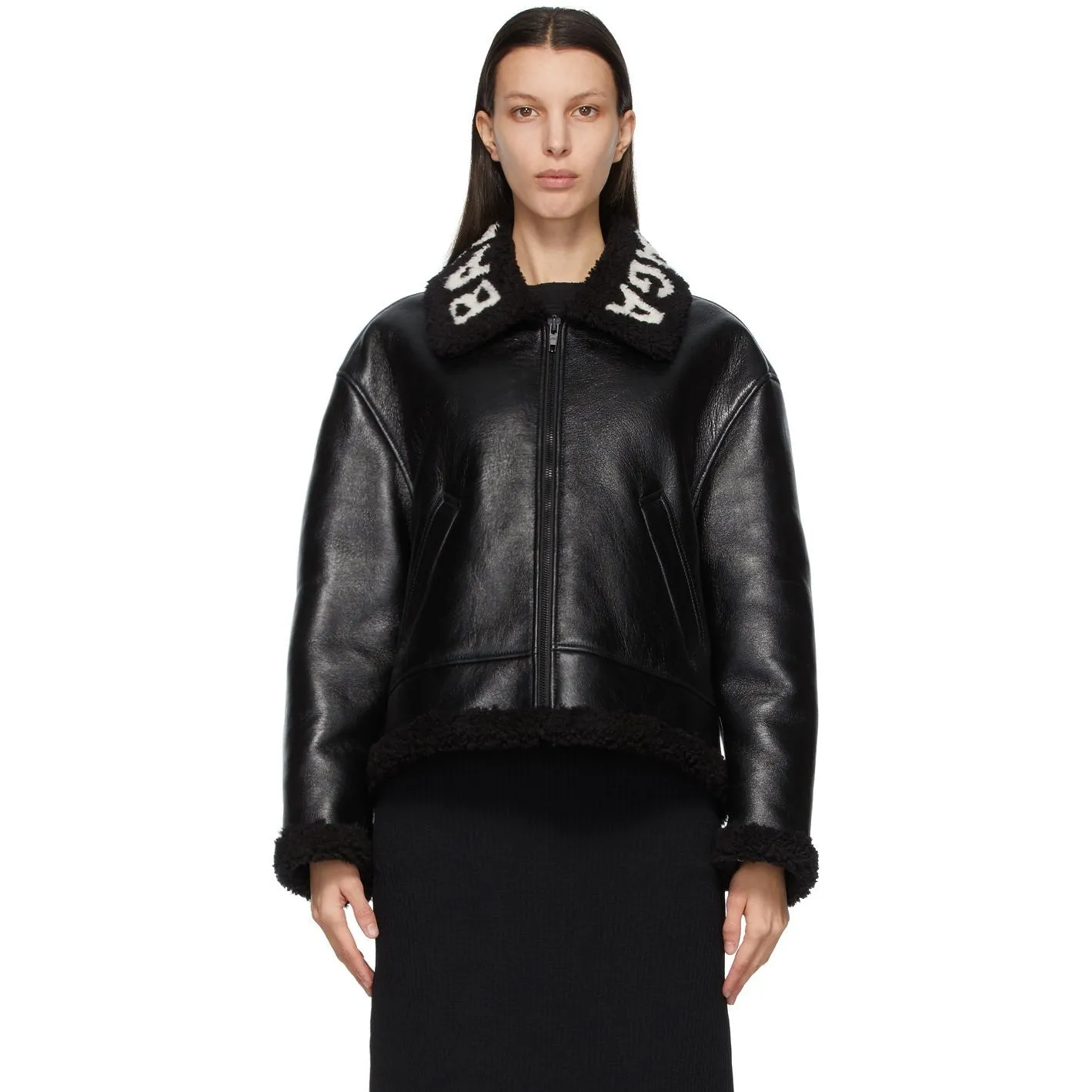 Balenciaga Black Lambskin Cocoon Jacket