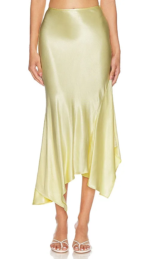 Bardot Suki Midi Skirt in Yellow