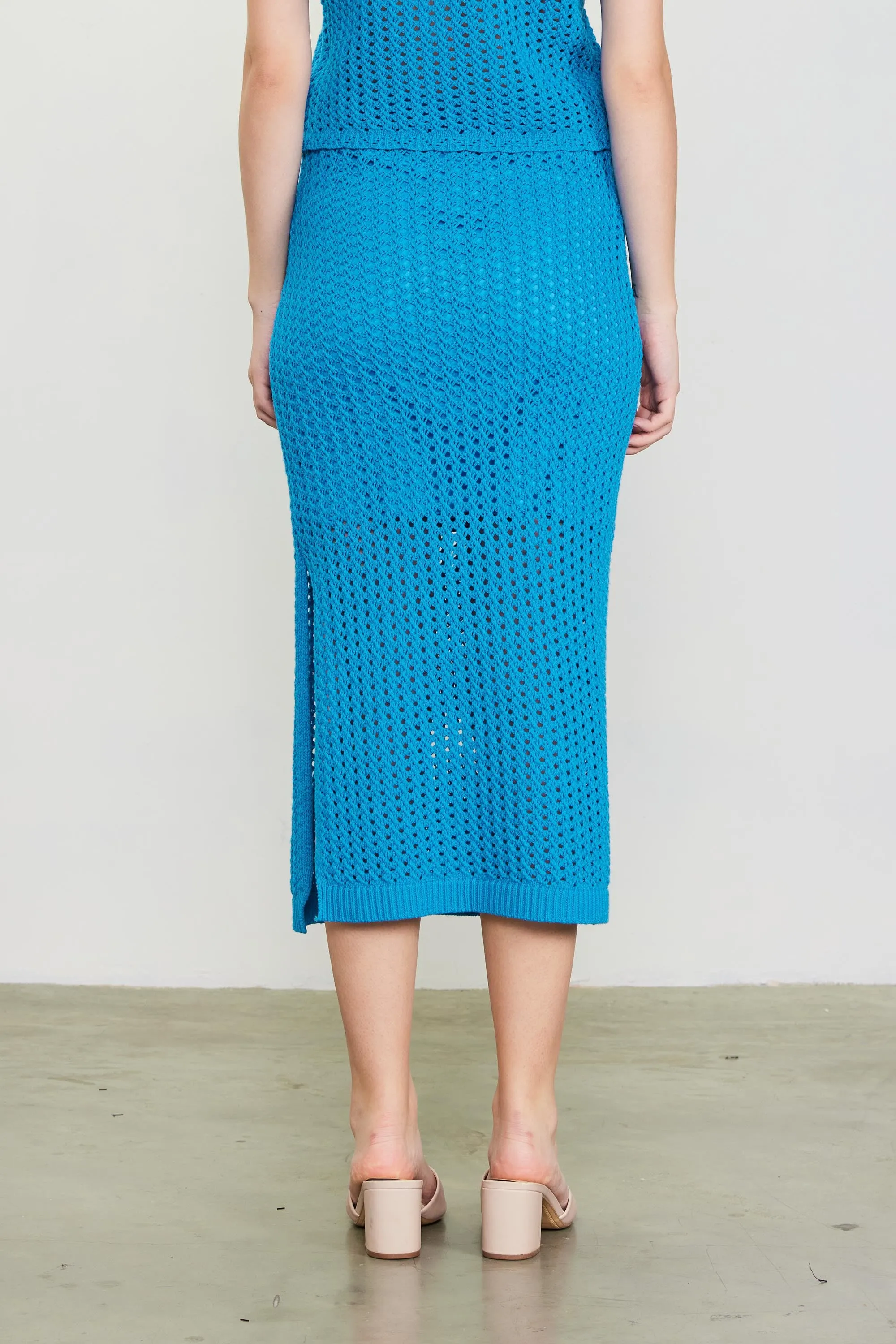 Blue Midi Skirt
