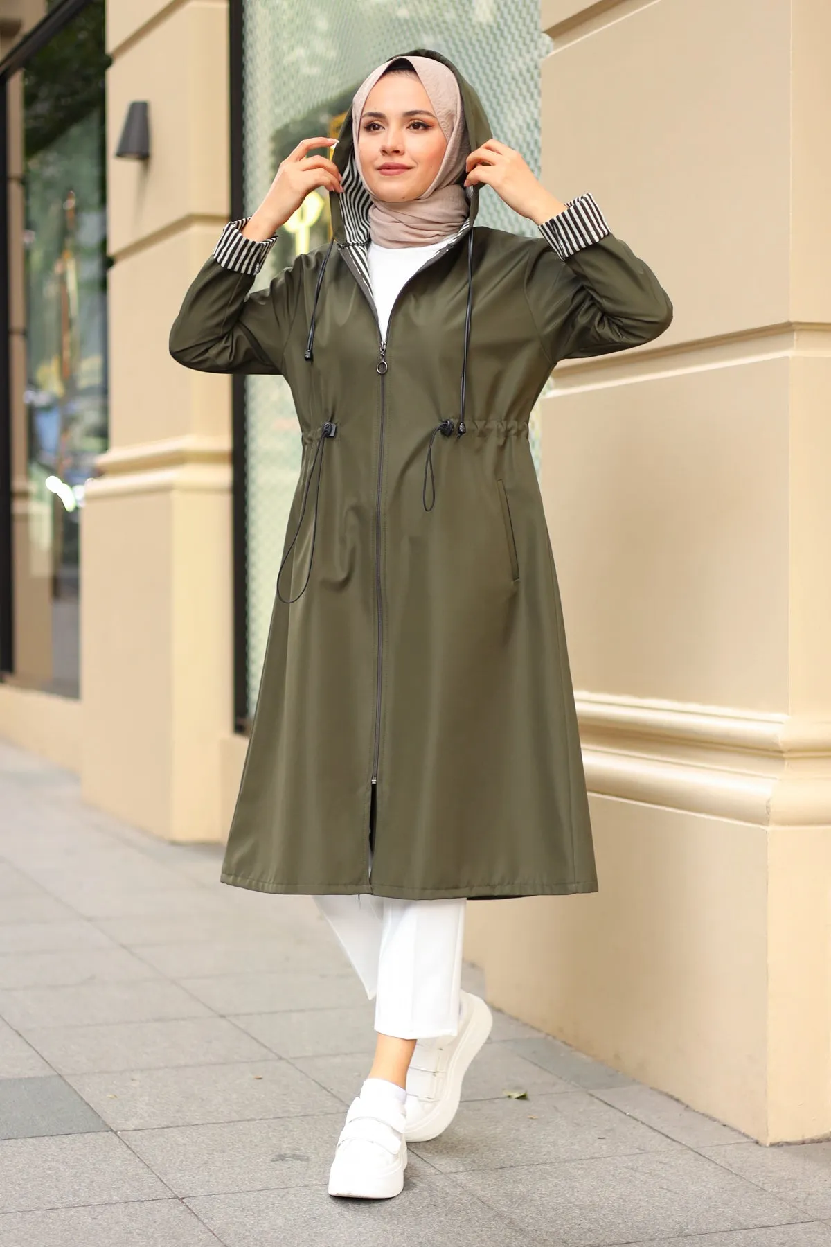 BNG Women Seasonal Trench Coat Khaki - Clermont