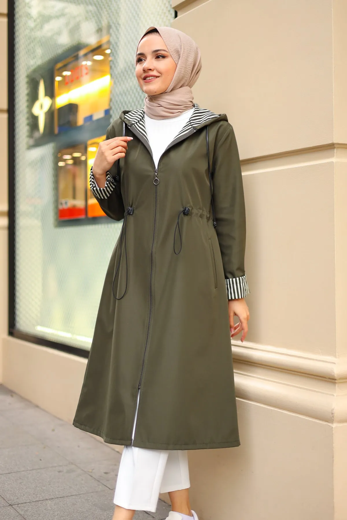 BNG Women Seasonal Trench Coat Khaki - Clermont