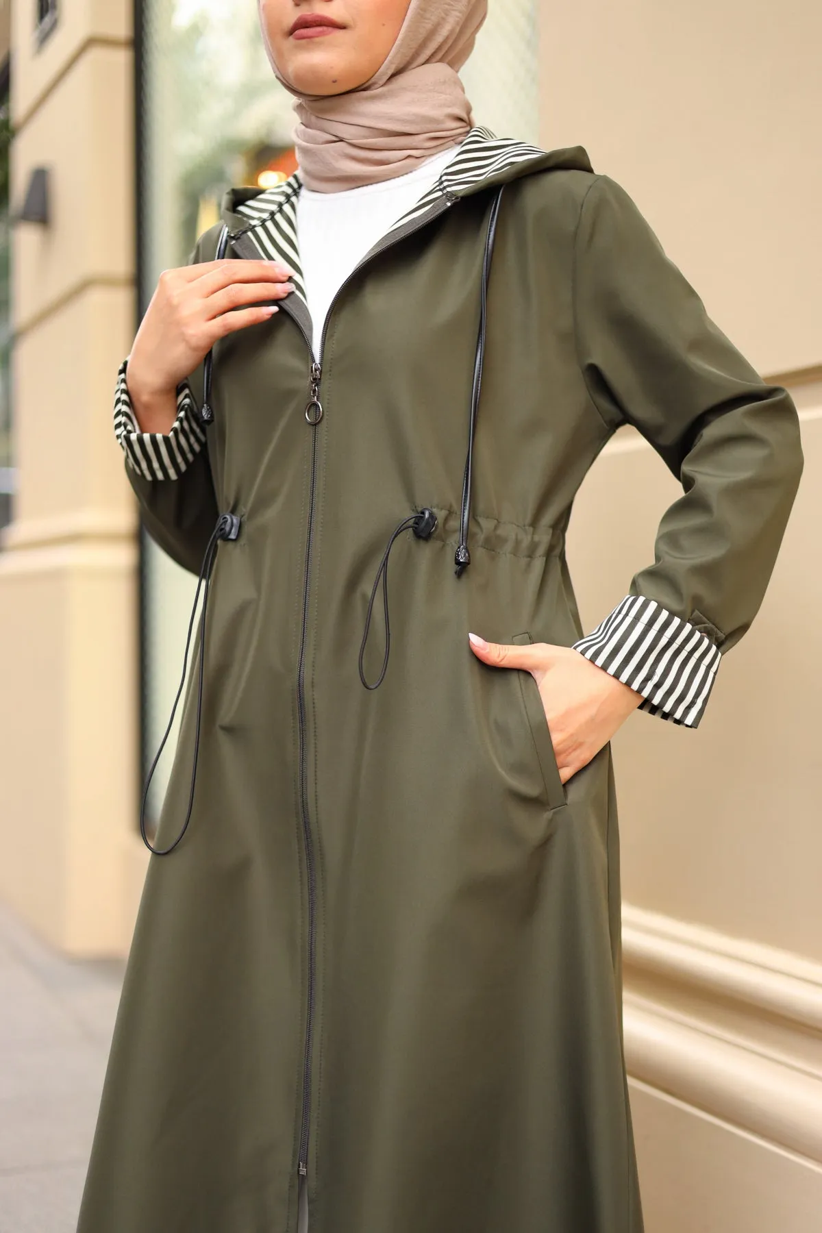 BNG Women Seasonal Trench Coat Khaki - Clermont