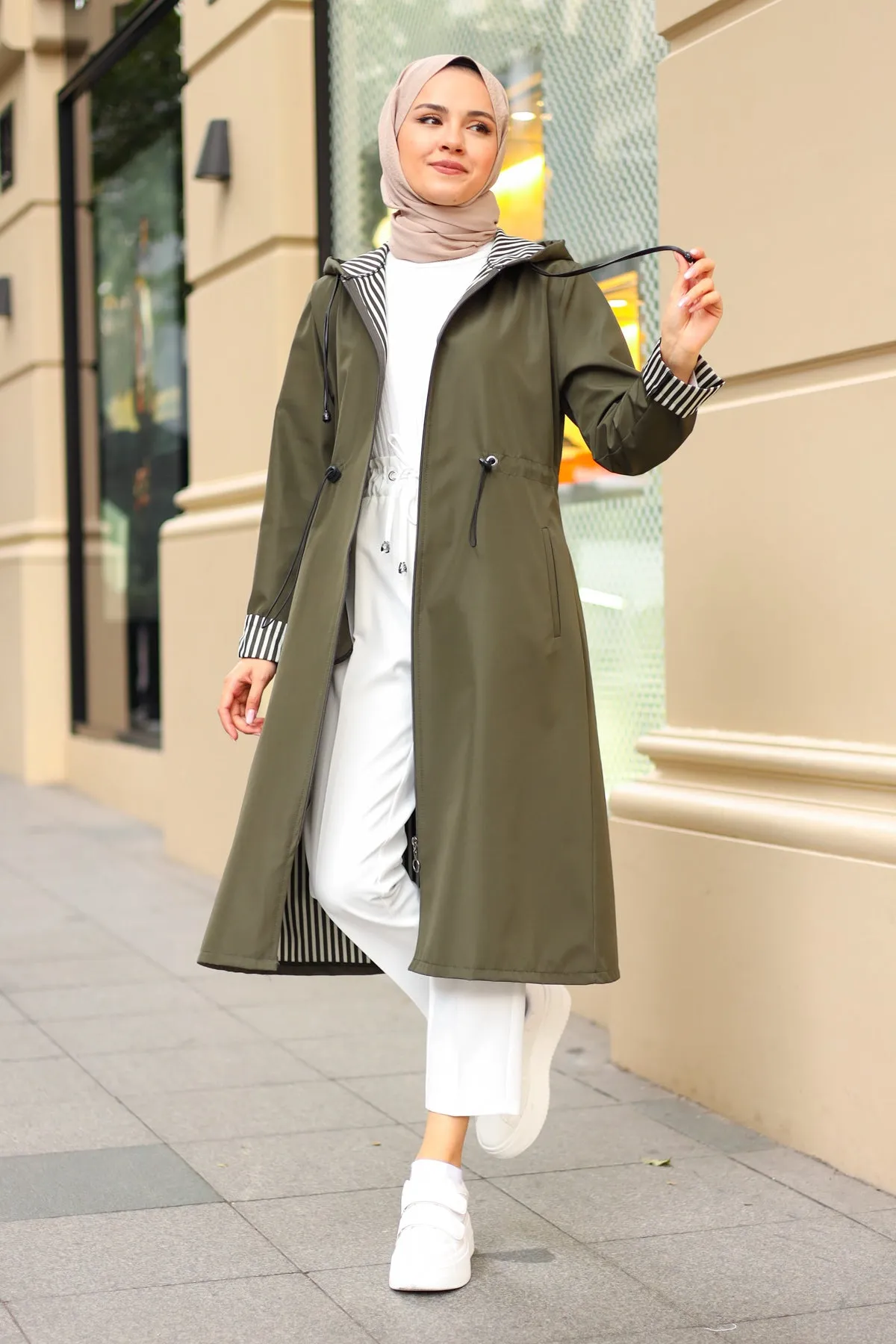BNG Women Seasonal Trench Coat Khaki - Clermont
