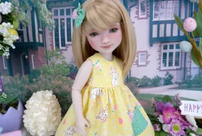 Bunnies & Blossoms - dress with sandals for Ruby Red Fashion Friends doll