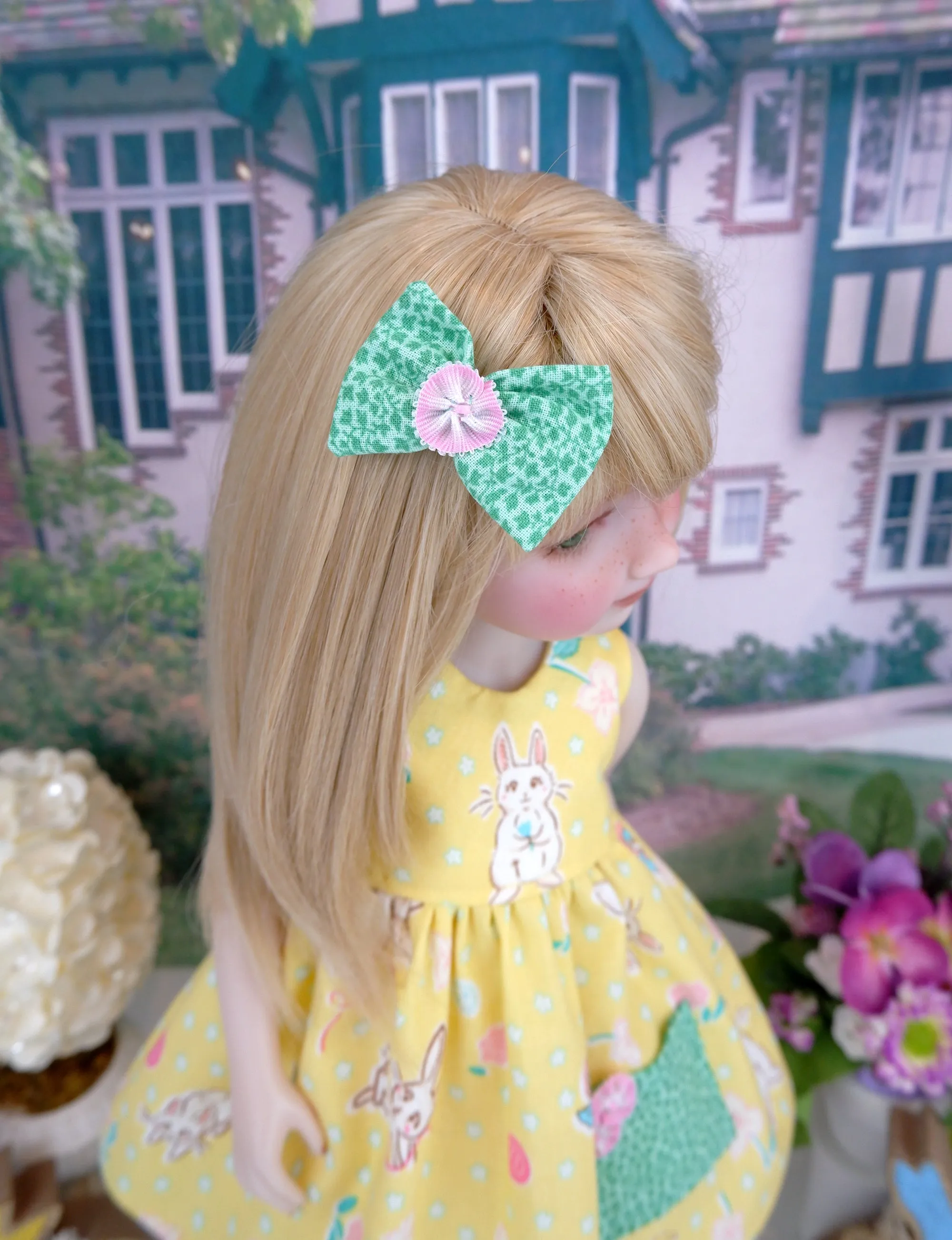 Bunnies & Blossoms - dress with sandals for Ruby Red Fashion Friends doll