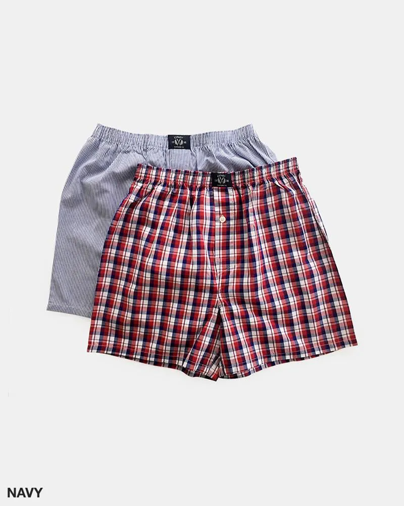 Coast Clothing Woven Check Boxers 2 Pack