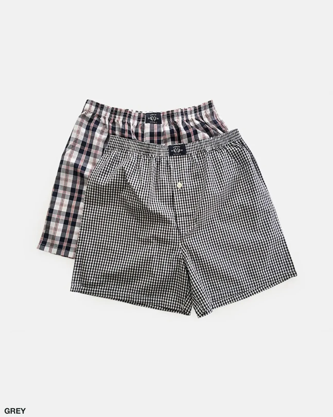 Coast Clothing Woven Check Boxers 2 Pack