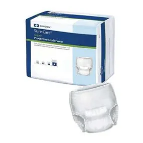 Covidien Kendall 1205 SureCare Super Protective Underwear - Medium 32 inch - 46 inch, Maximum Absorbency, 4 Green Strands Band Color, One bag of 18