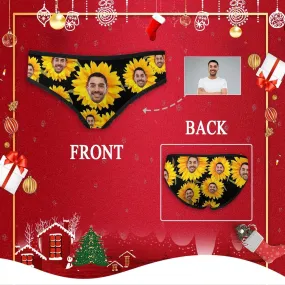 Custom Face Underwear Design Sunflower Panties Personalized Women's All Over Print High-cut Briefs