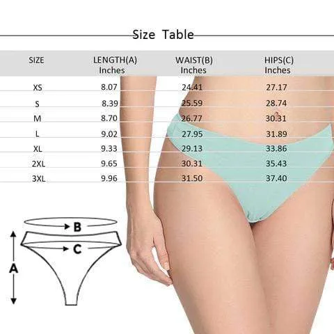 Custom Face Underwear for Women Personalized Show Love Couple Lingerie Women's Classic Thongs Valentine's Day For Her