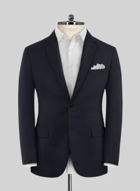 Deep Blue Old World Stripe Wool Jacket