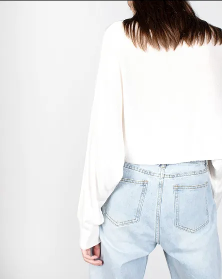 Dolman Sleeve Crop Sweater