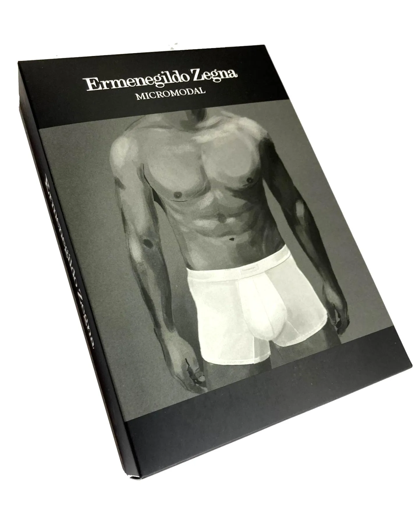Ermenegildo Zegna Boxer Brief Black Men Underwear MicroModal S SALE