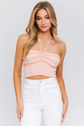 Halter Sweater Crop Top