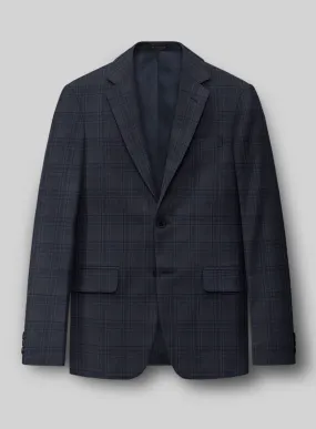 Hardy Minnis Adali Blue Check Wool Jacket