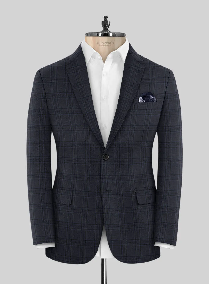 Hardy Minnis Adali Blue Check Wool Jacket