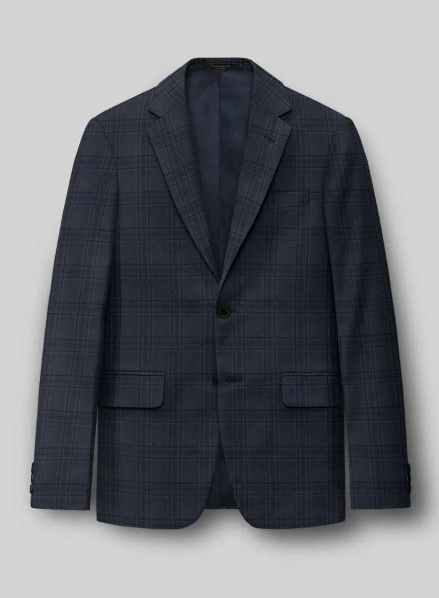 Hardy Minnis Adali Blue Check Wool Jacket