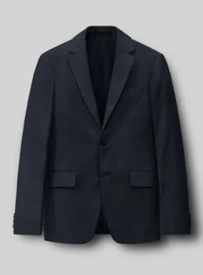 Hardy Minnis Blue Birdseye Wool Jacket