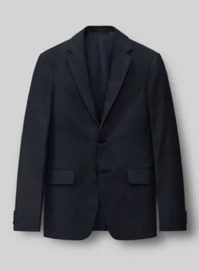 Hardy Minnis Dark Blue Birdseye Wool Jacket