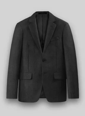 Hardy Minnis Dark Gray Twill Wool Jacket