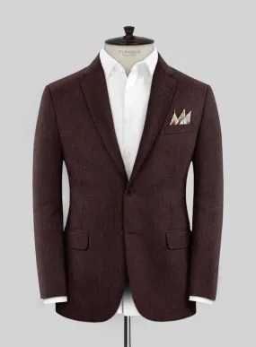 Italian Wool Cashmere Wine Jacket