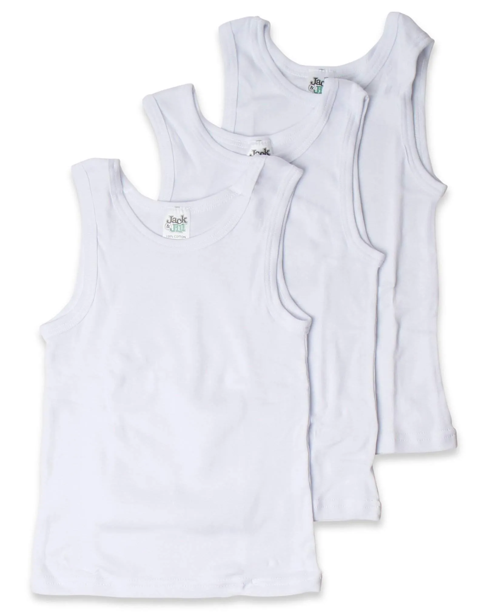 Jack & Jill Boys Sleeveless Undershirt Pack of 3