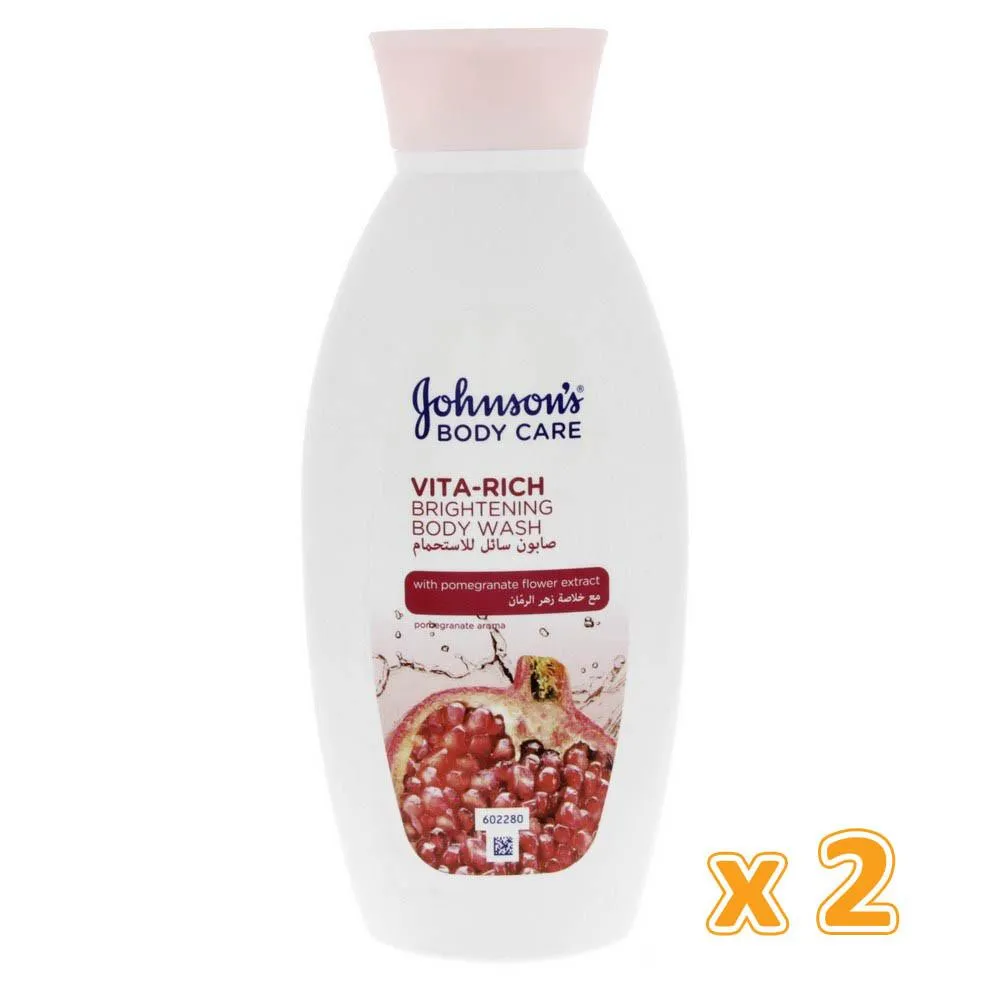 Johnson's Body Care Vita Rich Smoothing Body Wash With Pomegranate (2 x 400 ml)