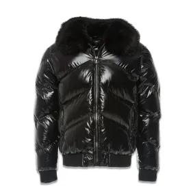 Jordan Craig Shiny Men's Puffer Jacket Black
