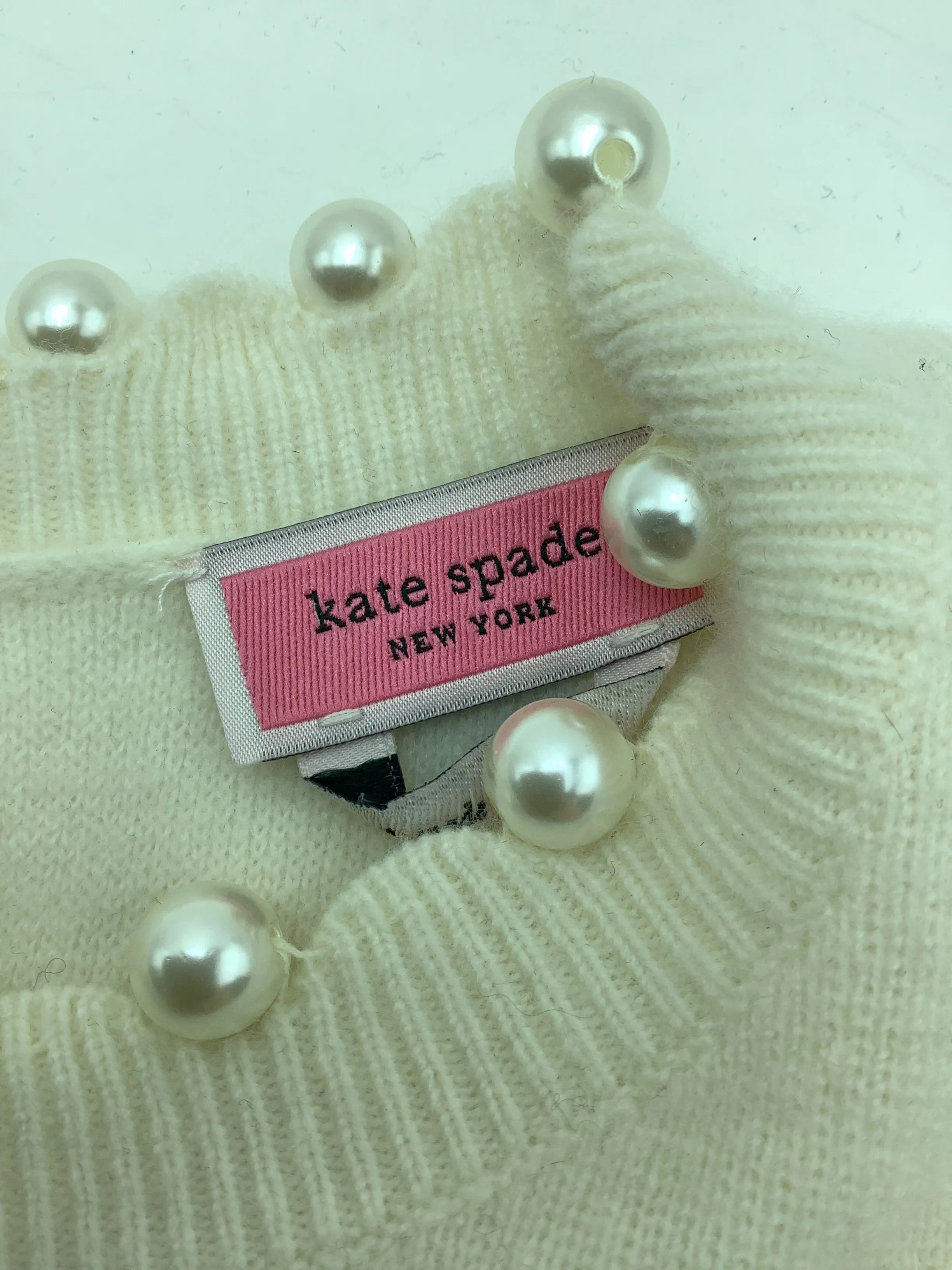 Kate Spade Pearl Crew Neck Sweater Neutral Size: S