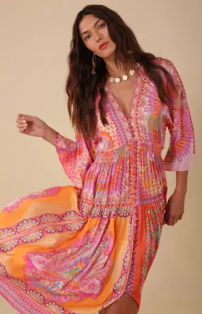 Kaylee Midi Dress Orange - Hale Bob