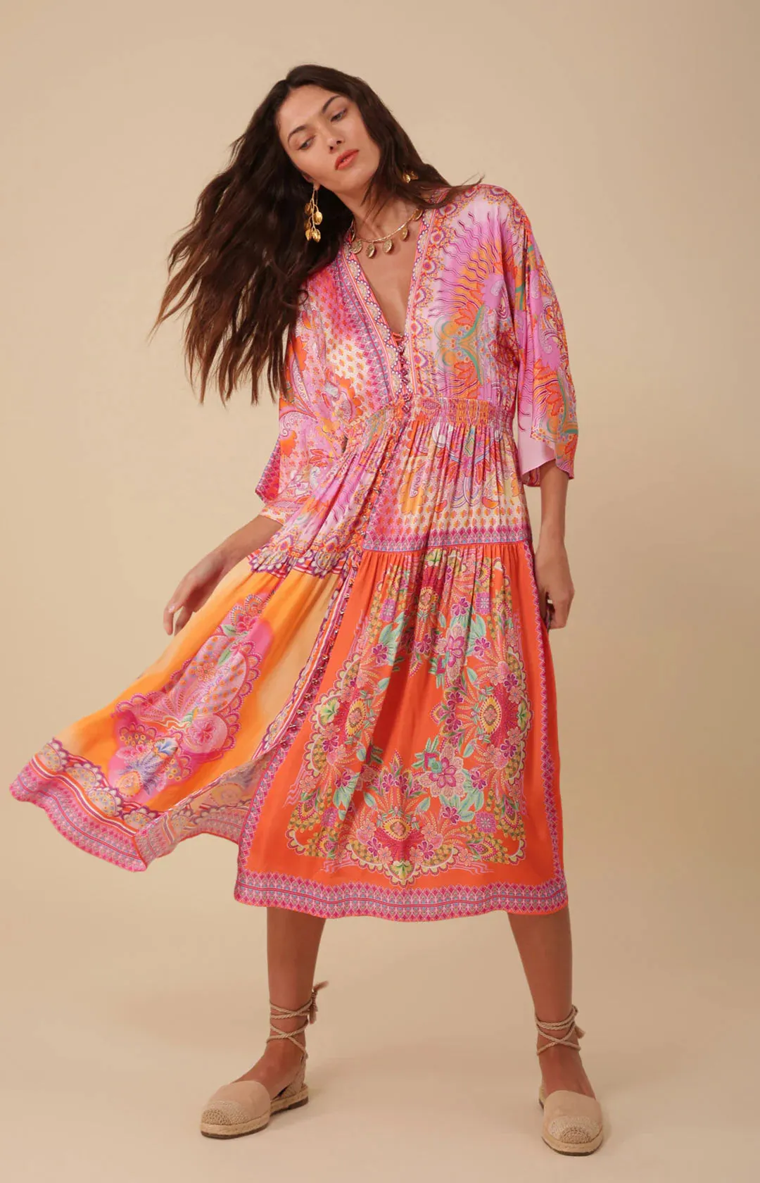Kaylee Midi Dress Orange - Hale Bob