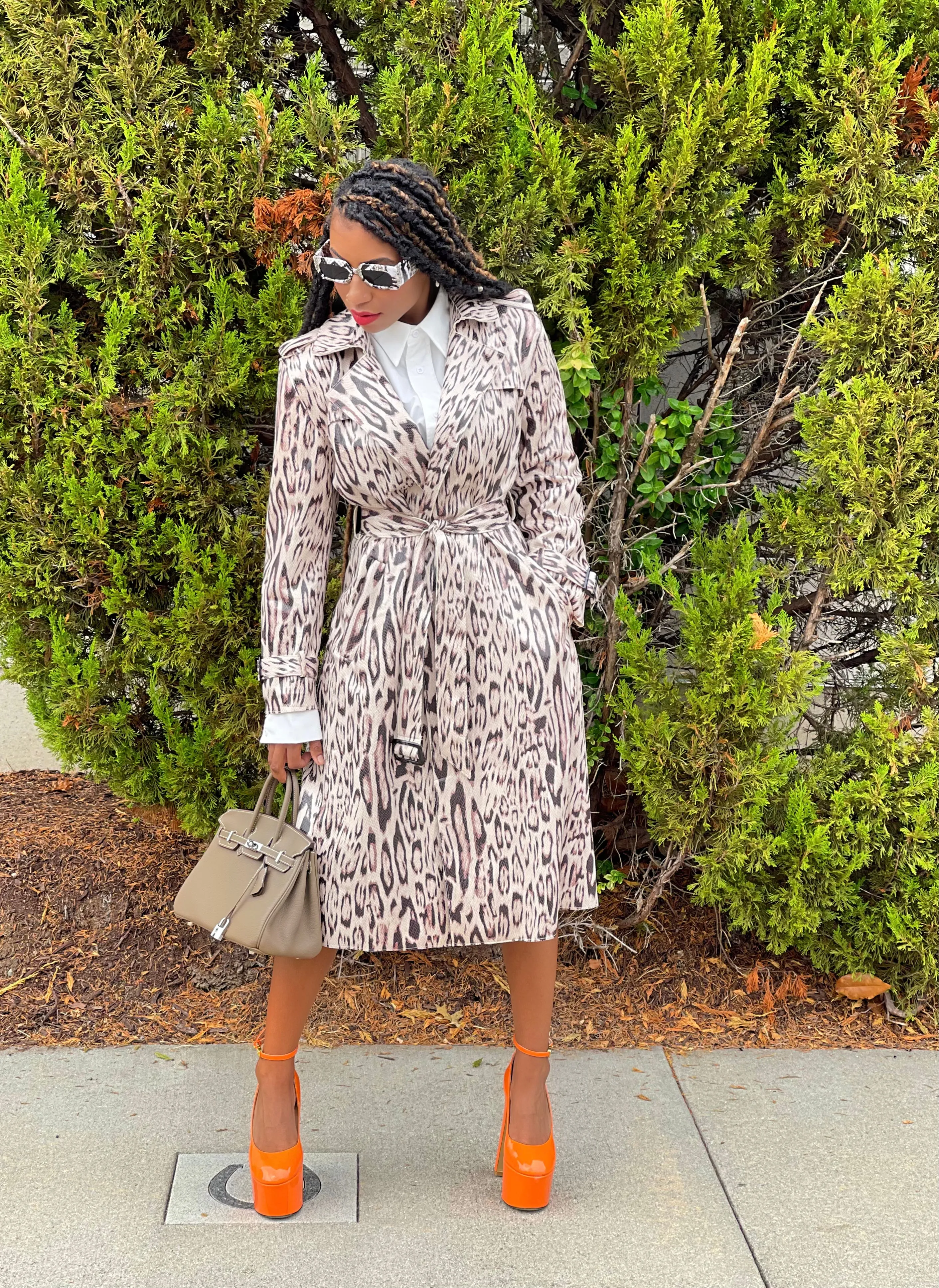 Kloe Vegan Leather Trench Coat