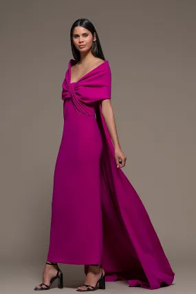 Knotted Off-The-Shoulder Midi Dress