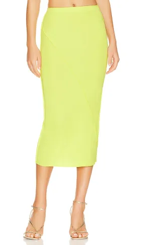 L'Academie Kellan Midi Skirt in Green