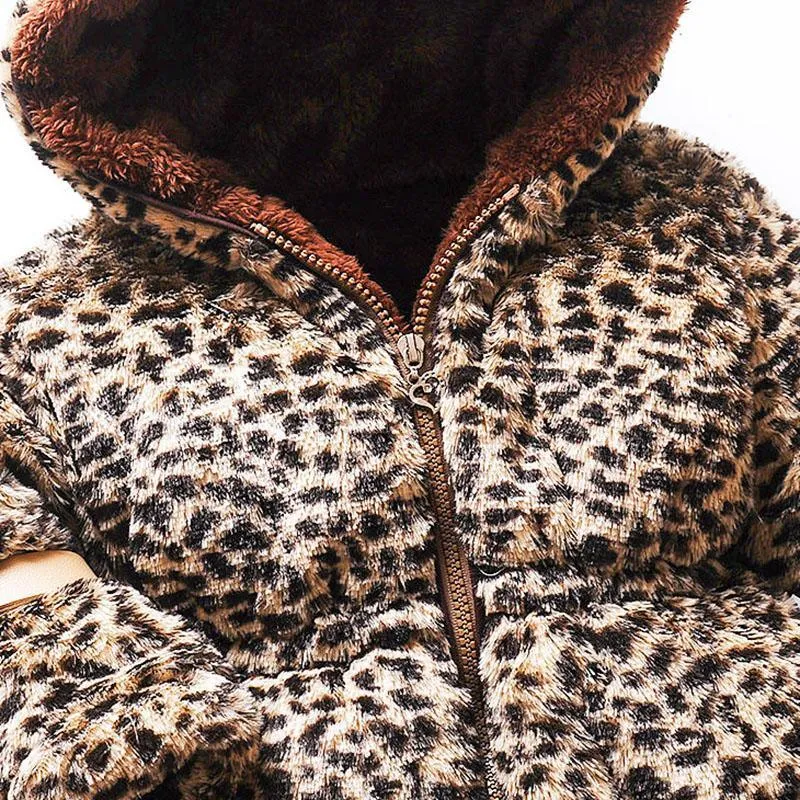Leopard Puffer Jacket for Toddler Girl