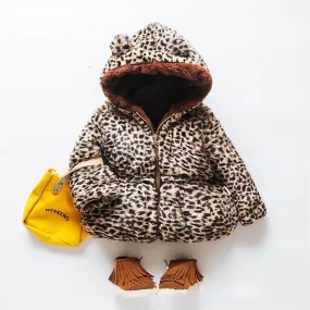 Leopard Puffer Jacket for Toddler Girl
