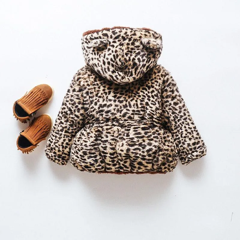 Leopard Puffer Jacket for Toddler Girl