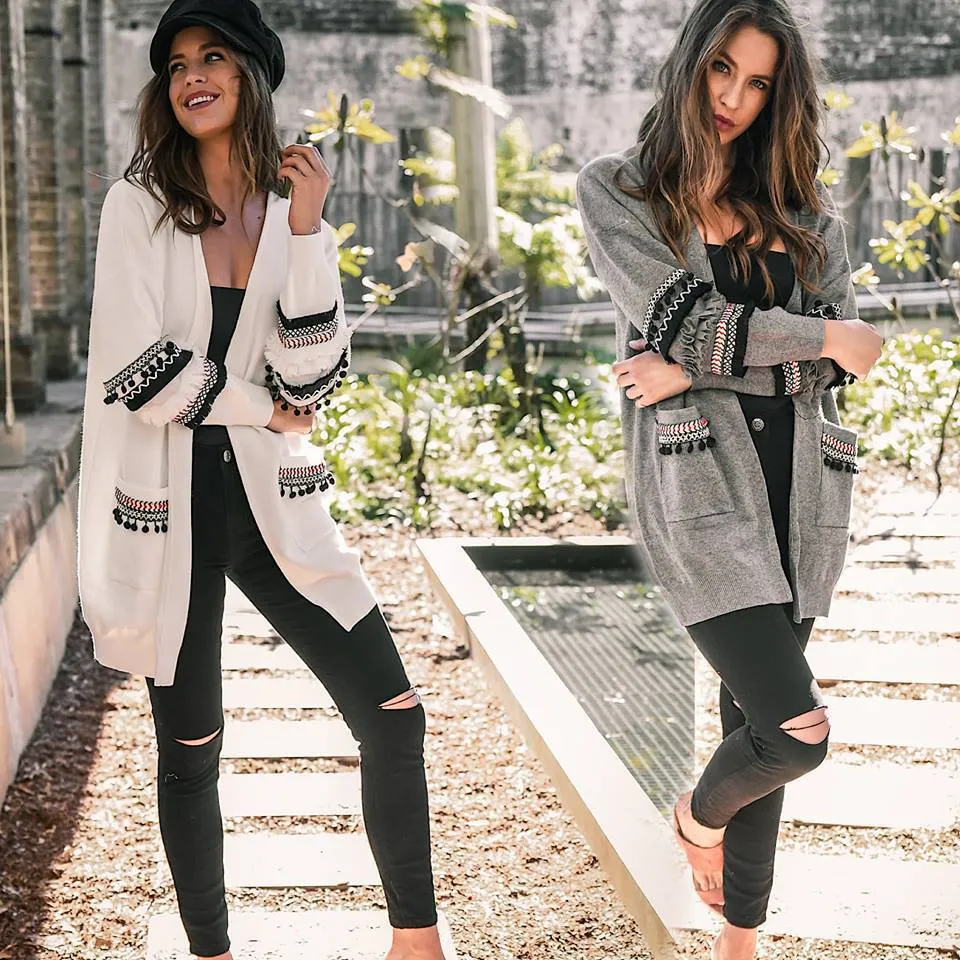 Long sleeves front open cardigan