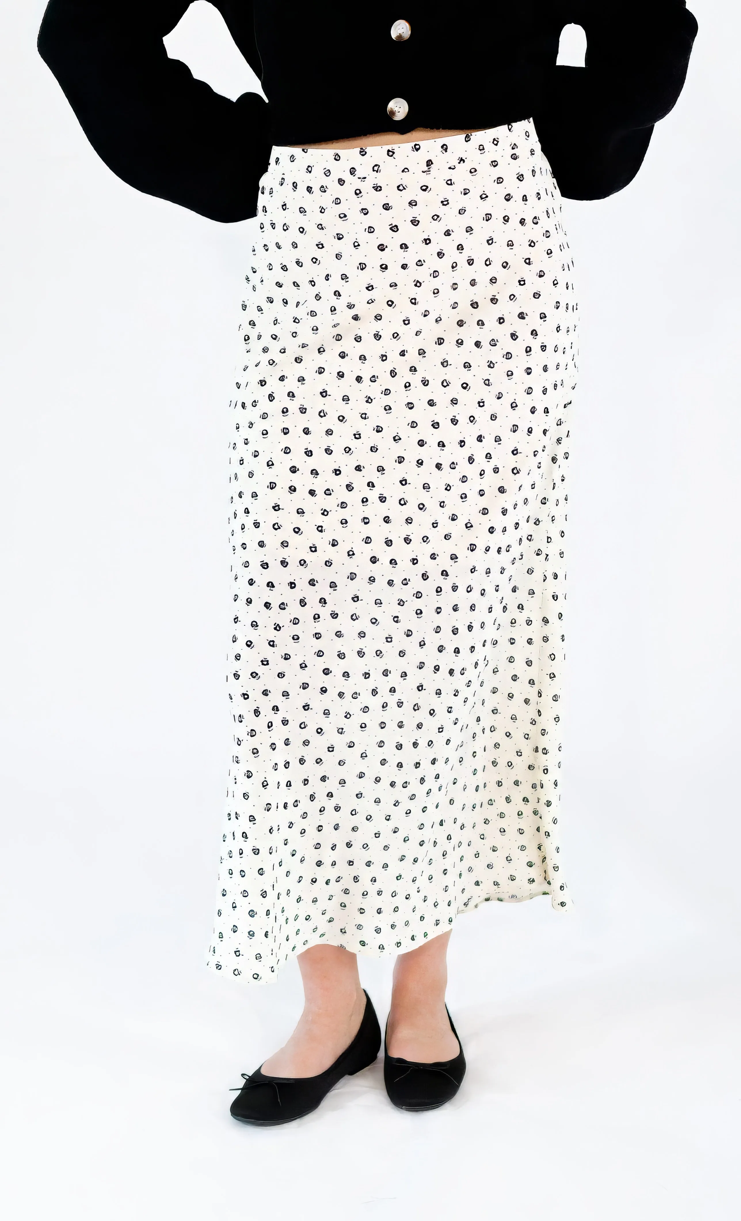 Match Point Floral Midi Skirt