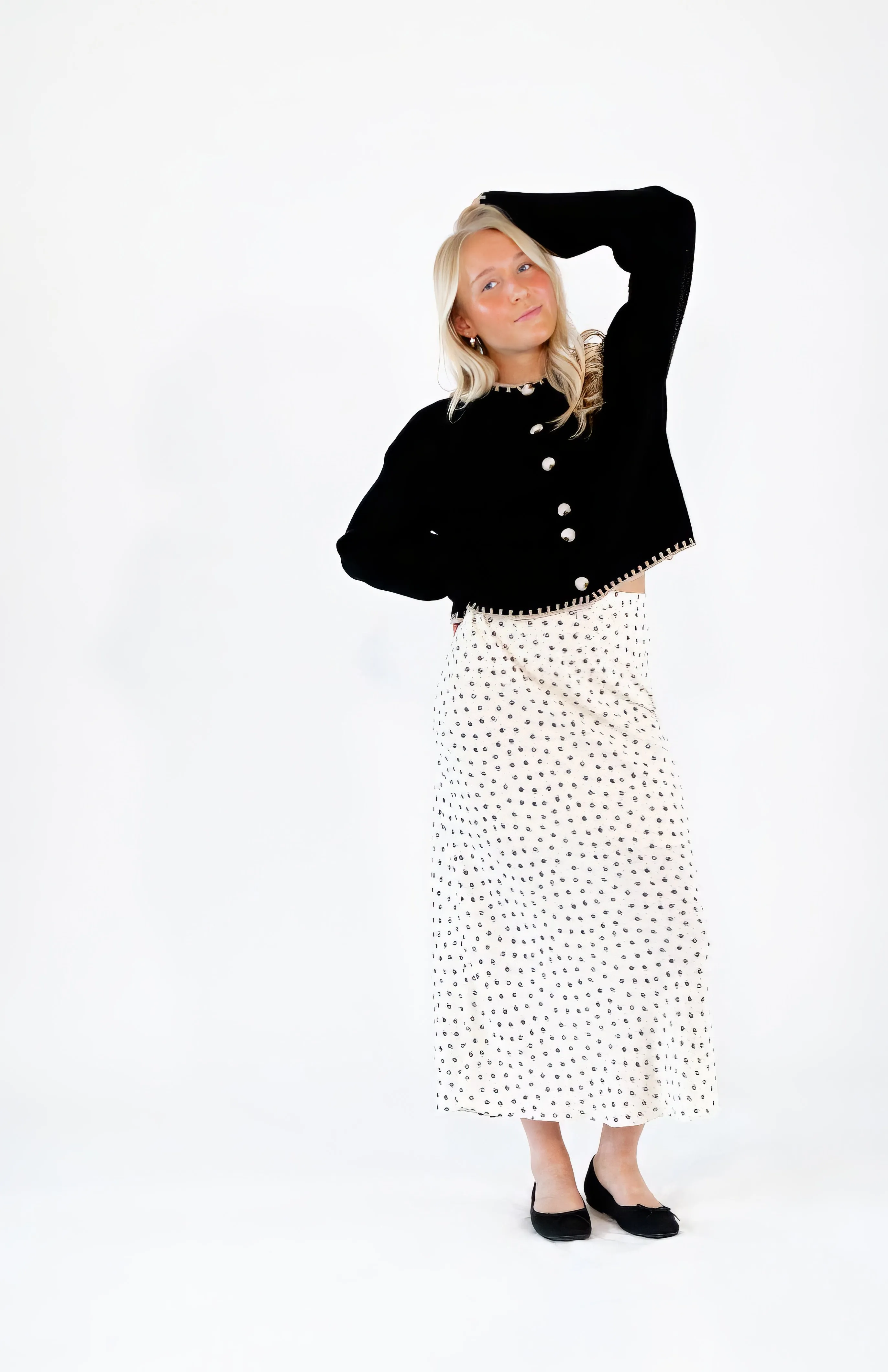 Match Point Floral Midi Skirt