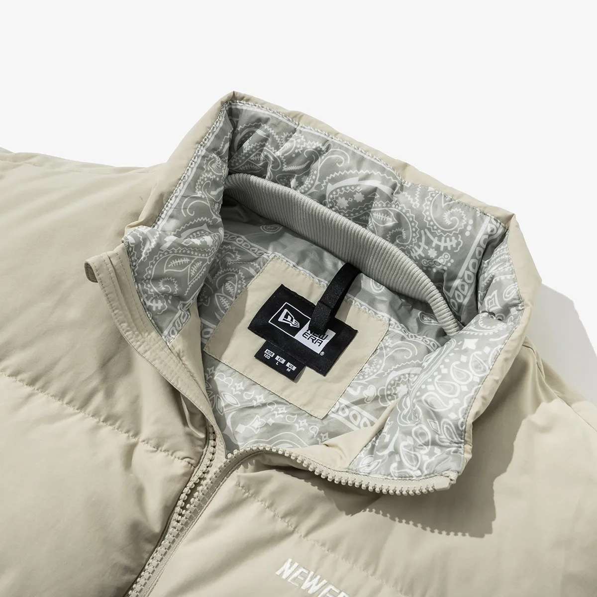 NEW ERA PUFFER GOOSE BEIGE DOWN JACKET